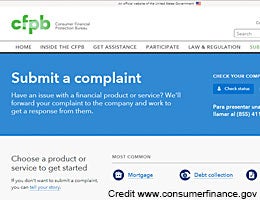 Consumer Financial Protection Bureau © Credit www.consumerfinance.gov