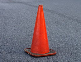 The flags and cones should be a tipoff © Infomages/Shutterstock.com