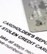 stolen credit card paperwork