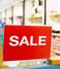 Sale sign at store