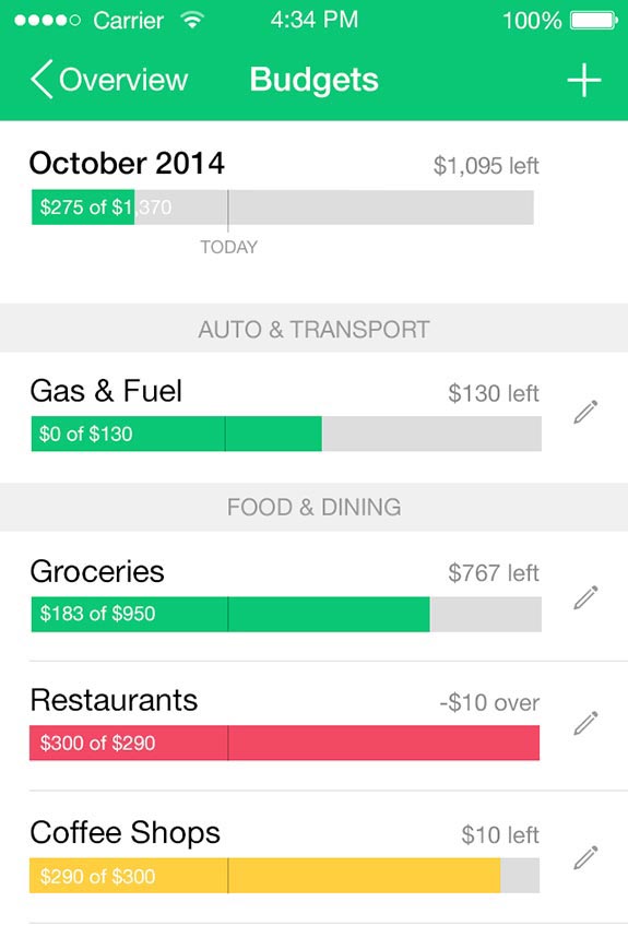 Mint Mint, money management app