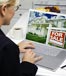 Woman shopping for homes online