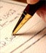 Signing a check